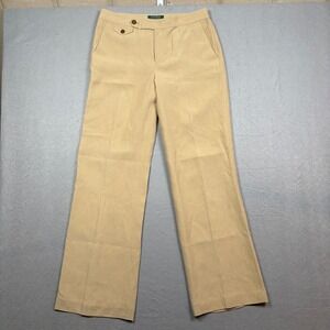 Lauren Ralph Lauren Silk Linen Wide Leg Dress Pants Womens 8